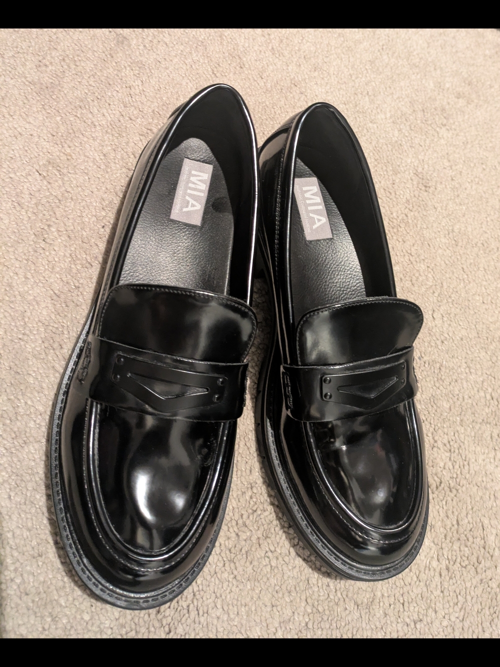 MIA Black Patent Loafers Casual